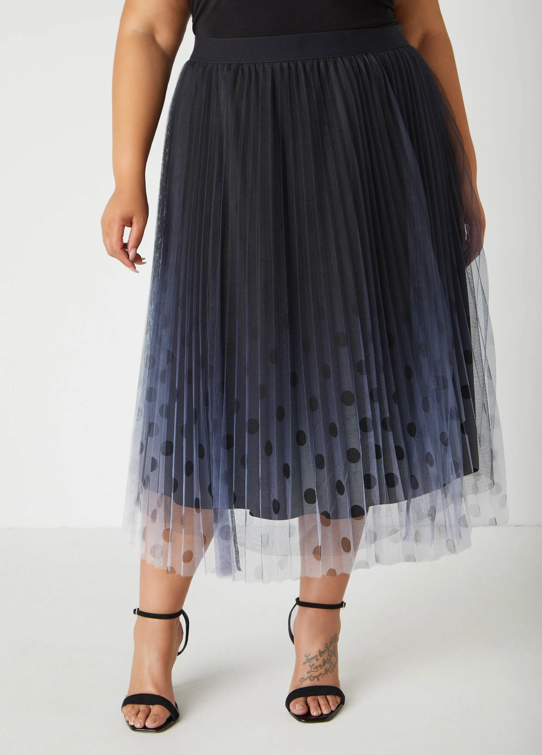 Ombre Polka Dot Midaxi Skirt sold by Ashley Stewart