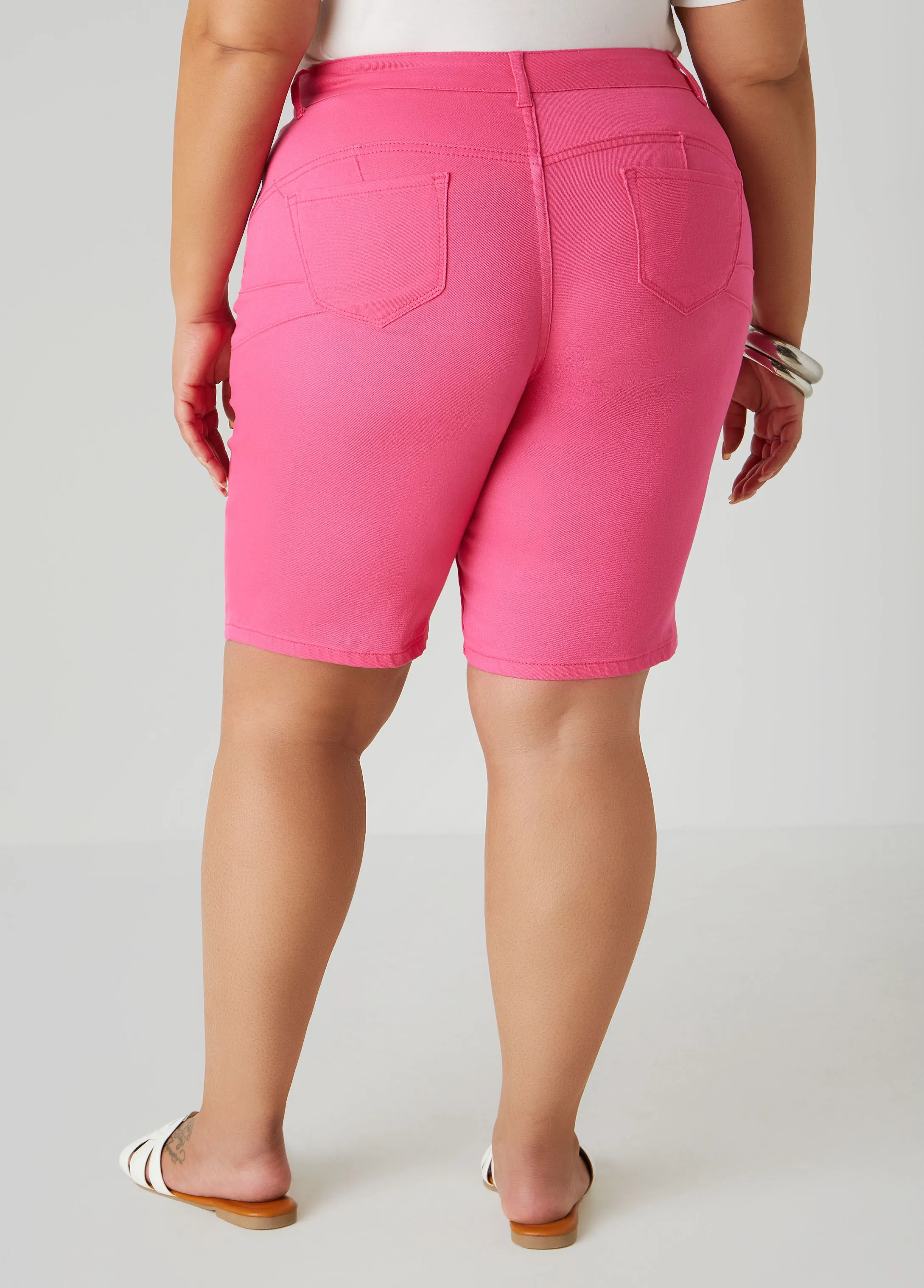 Fearless Mid Rise Denim Shorts sold by Ashley Stewart product image thumbnail 2