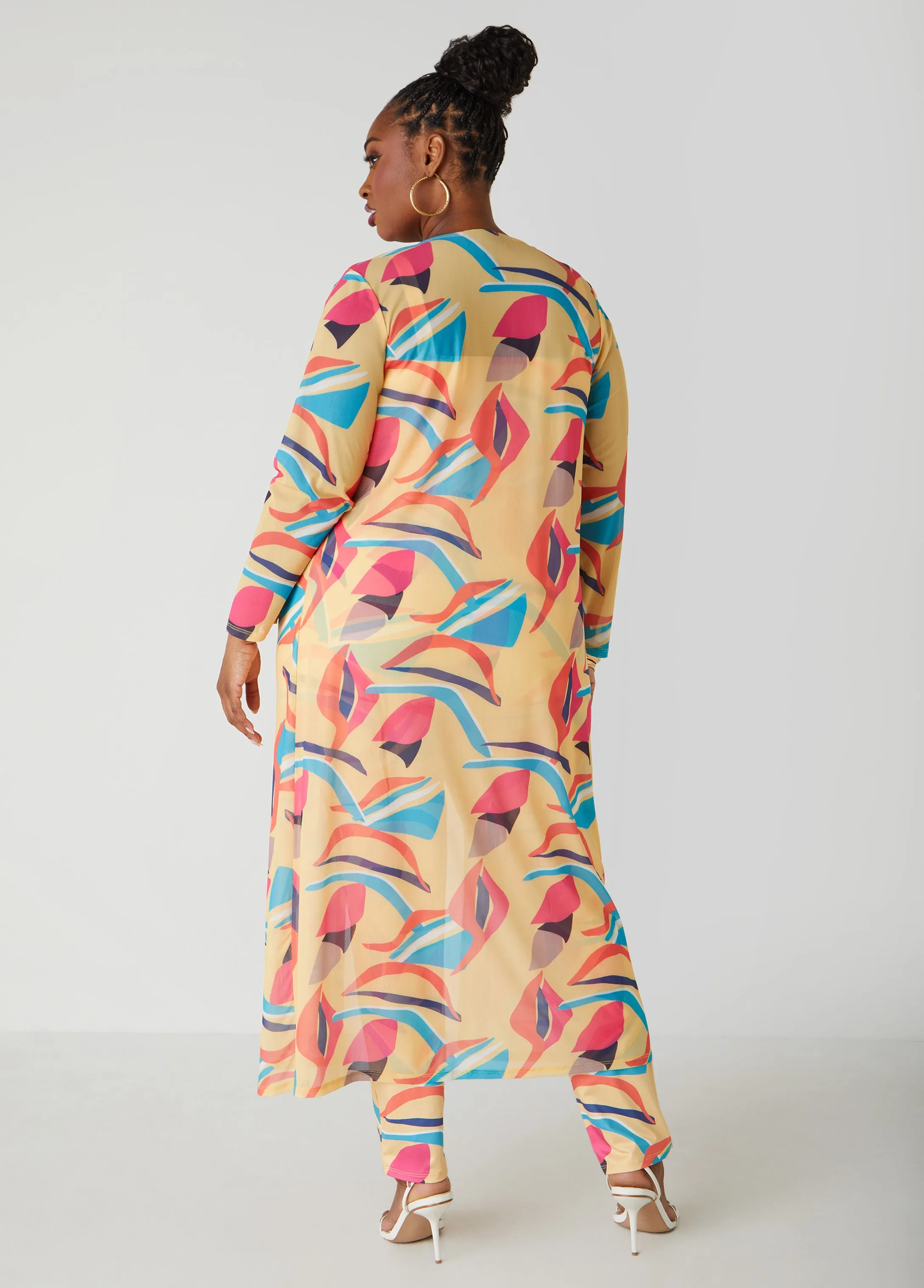 Abstract Print Duster sold by Ashley Stewart product image thumbnail 2