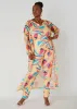 Abstract Print Duster sold by Ashley Stewart