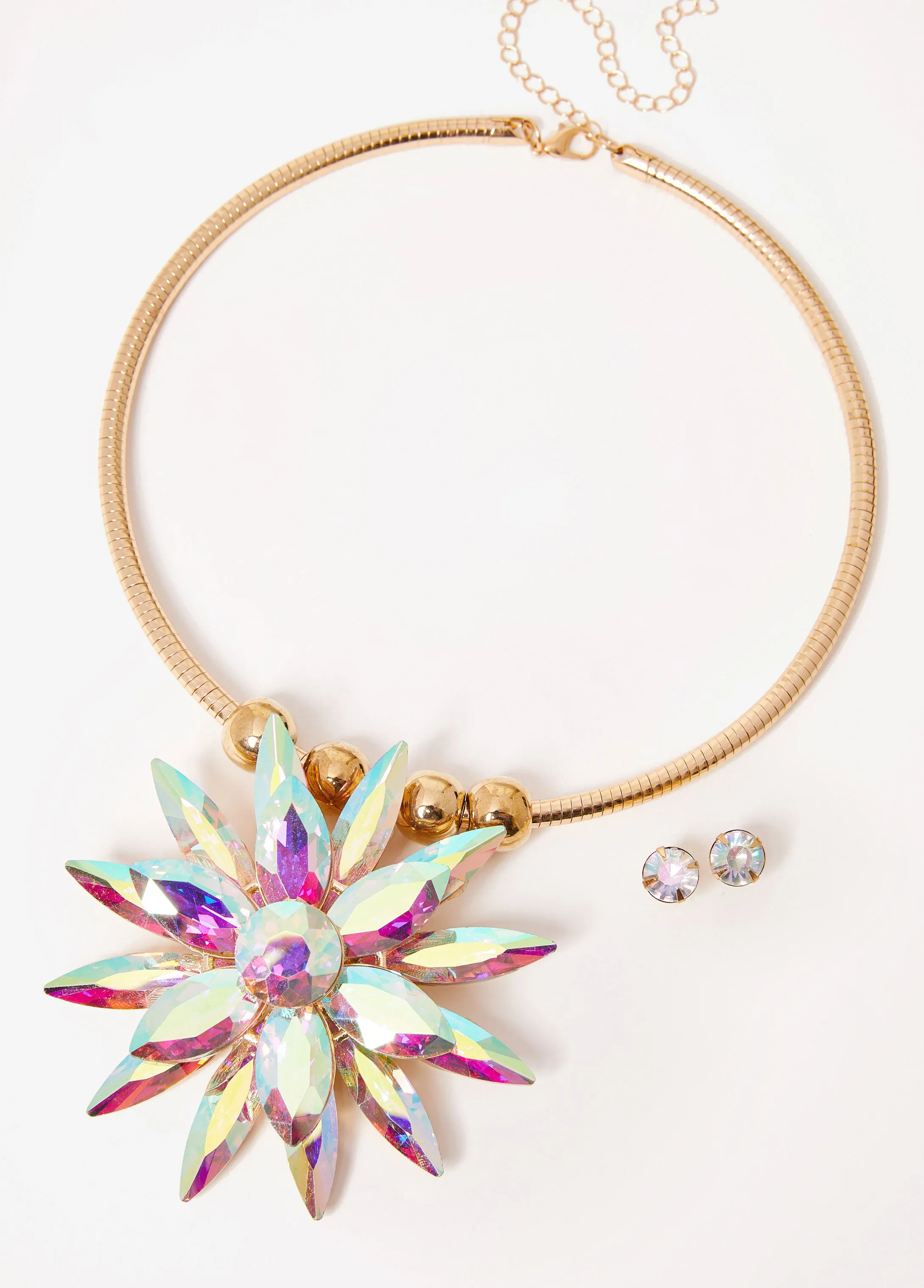 Iridescent Crystal Collar Set sold by Ashley Stewart product image thumbnail 2