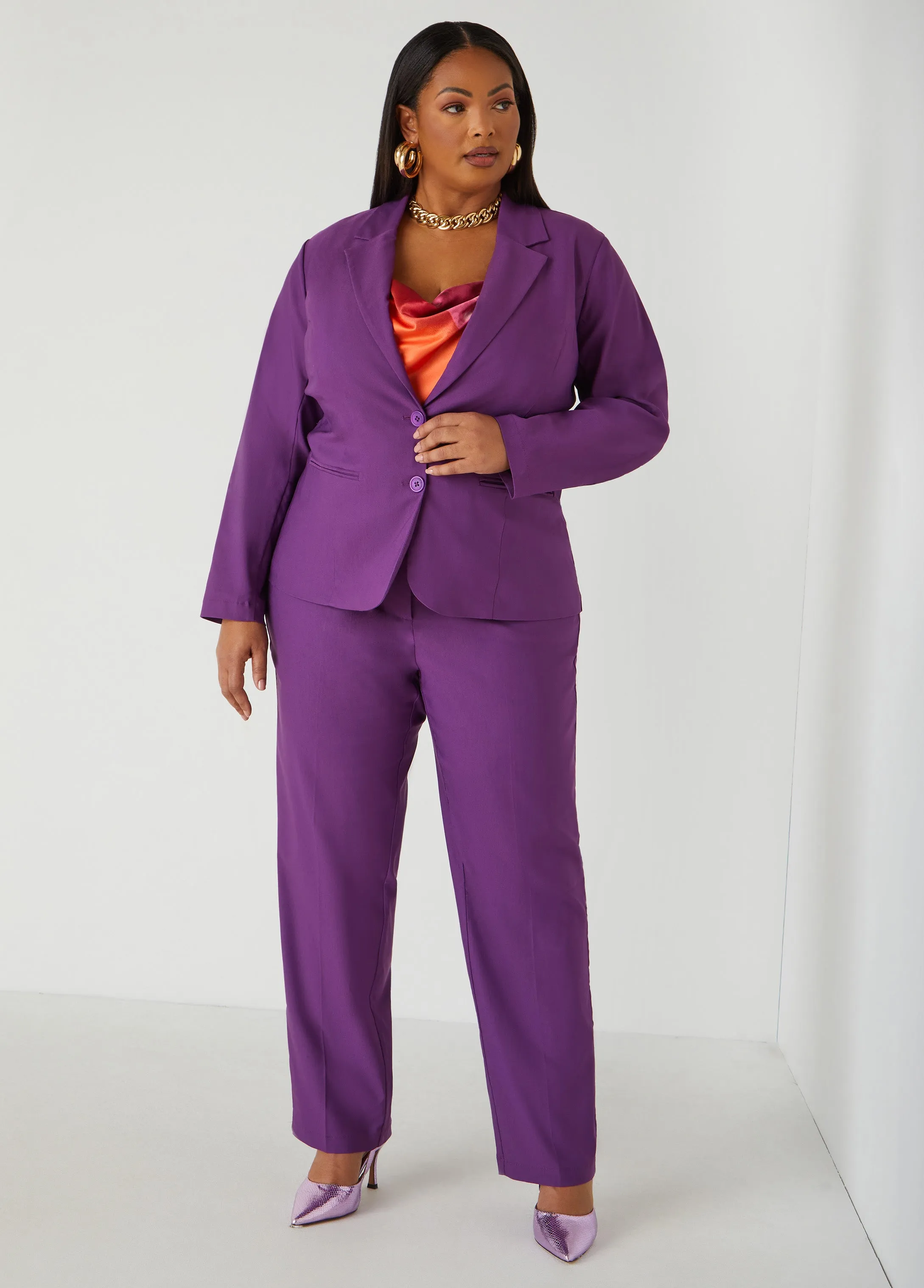 Millennium Stretch Twill Blazer sold by Ashley Stewart product image thumbnail 4