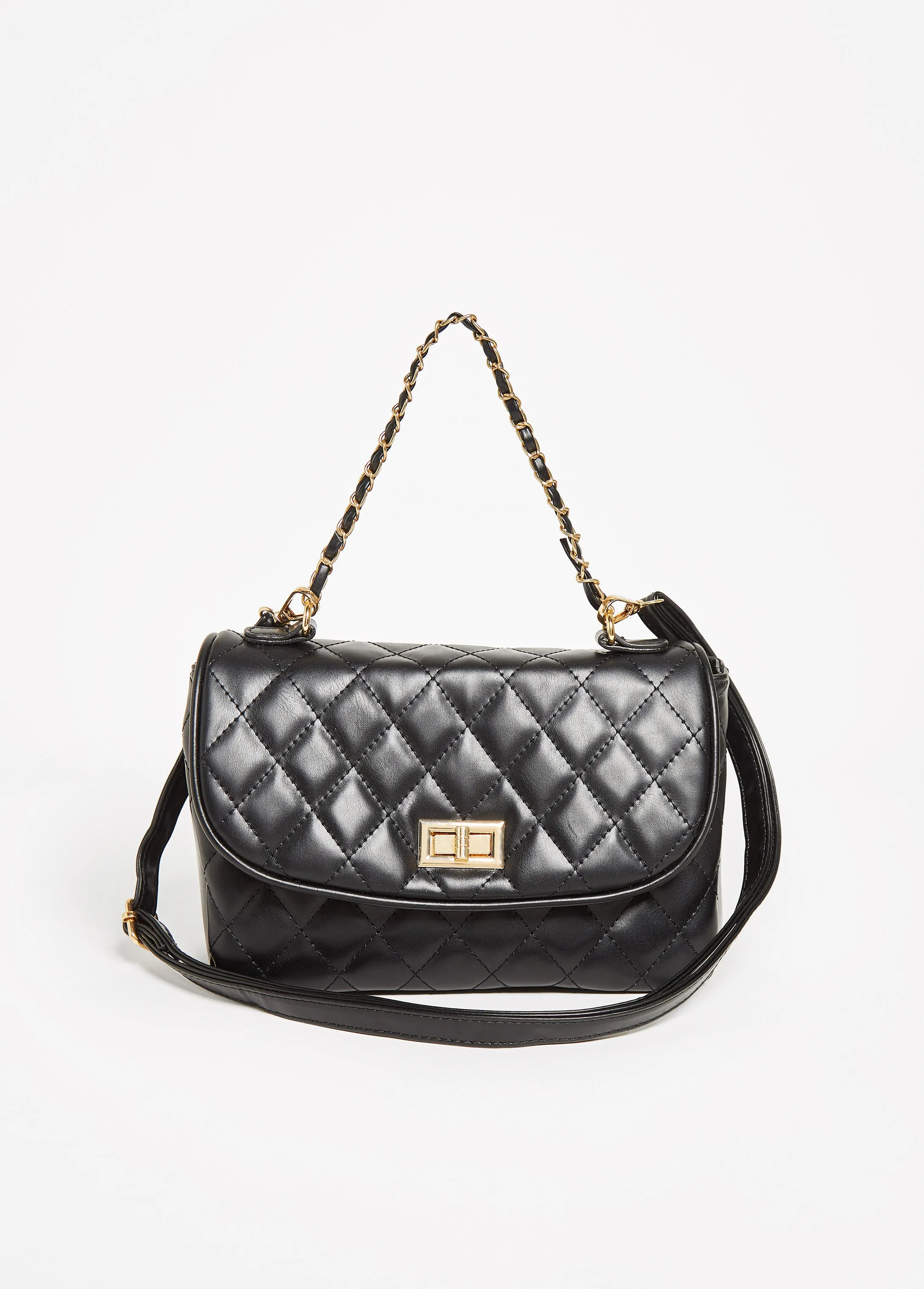 Chain Trimmed Quilted Flap Bag sold by Ashley Stewart product image thumbnail 2
