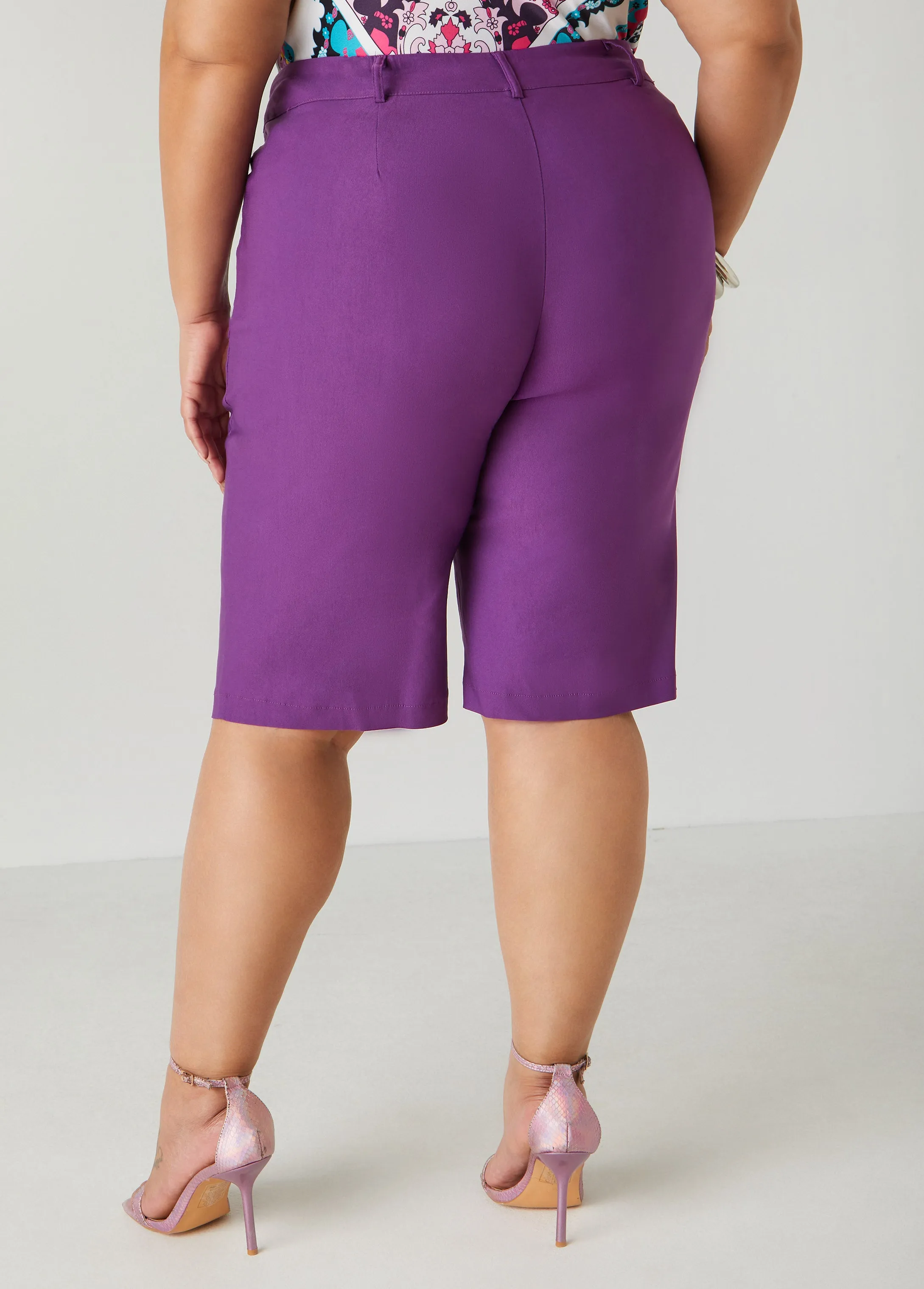 Millennium High Waist Bermuda Shorts sold by Ashley Stewart product image thumbnail 2