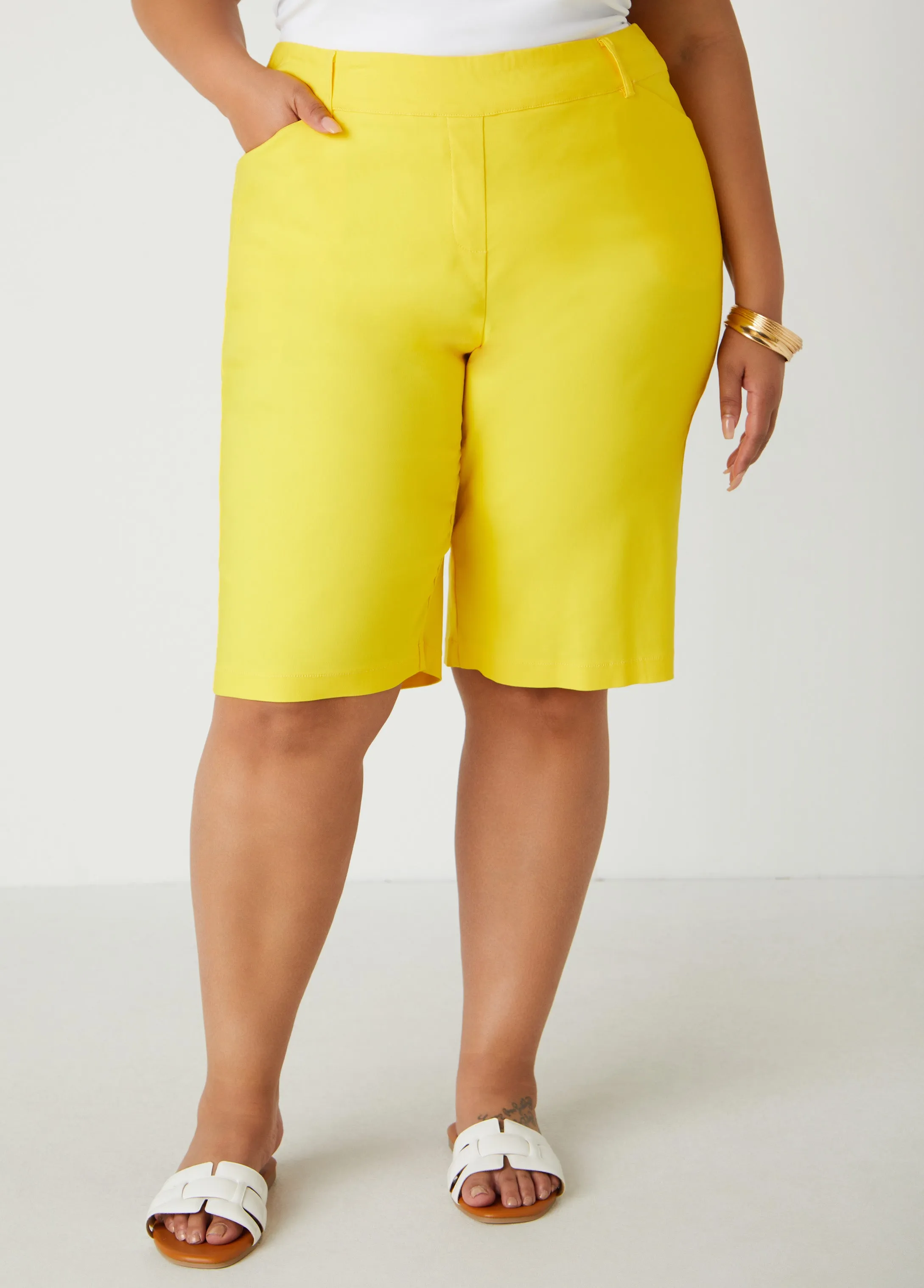 Millennium High Waist Bermuda Shorts sold by Ashley Stewart product image thumbnail 4