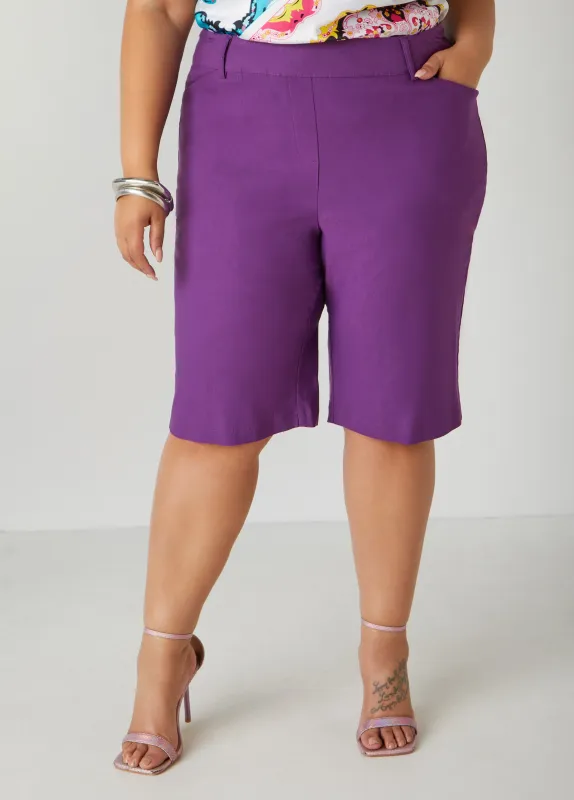 Millennium High Waist Bermuda Shorts sold by Ashley Stewart