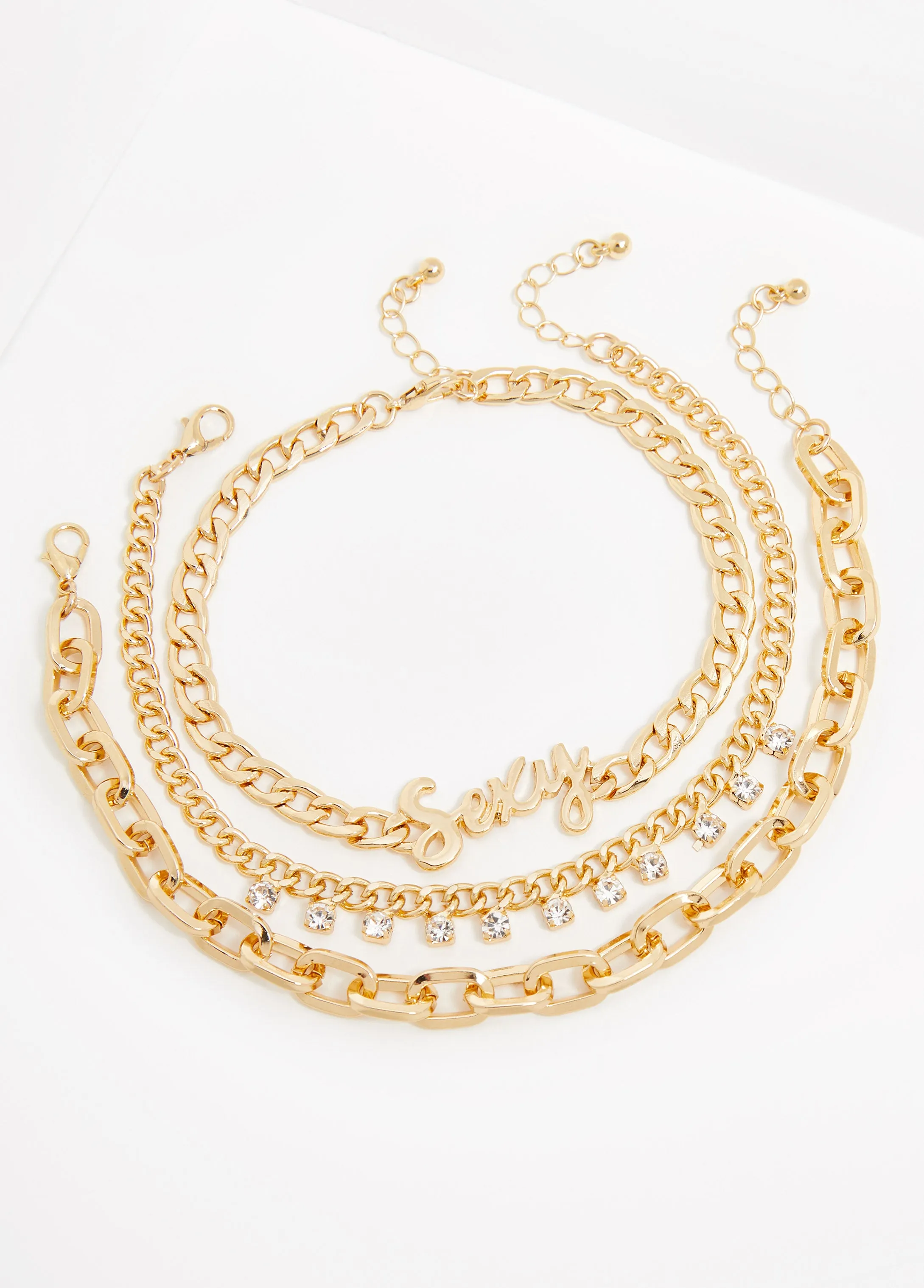 Sexy Gold Tone Anklet Set sold by Ashley Stewart