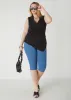 Gathered Faux Wrap Top sold by Ashley Stewart