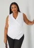 Gathered Faux Wrap Top sold by Ashley Stewart