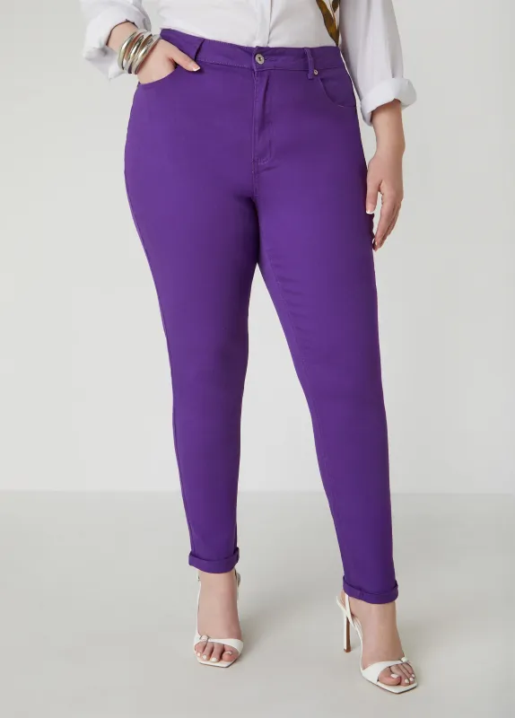 Cuffed Denim Jeggings made by Ashley Stewart
