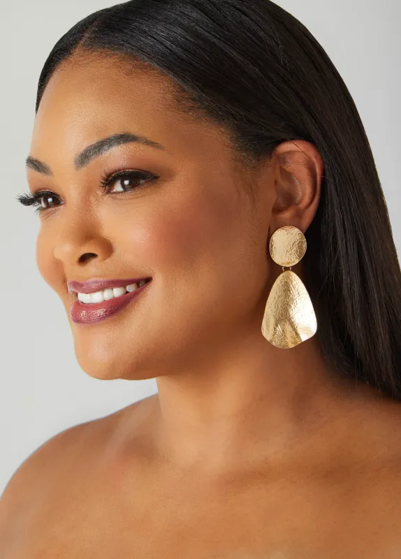 Hammered Teardrop Clip On Earrings sold by Ashley Stewart