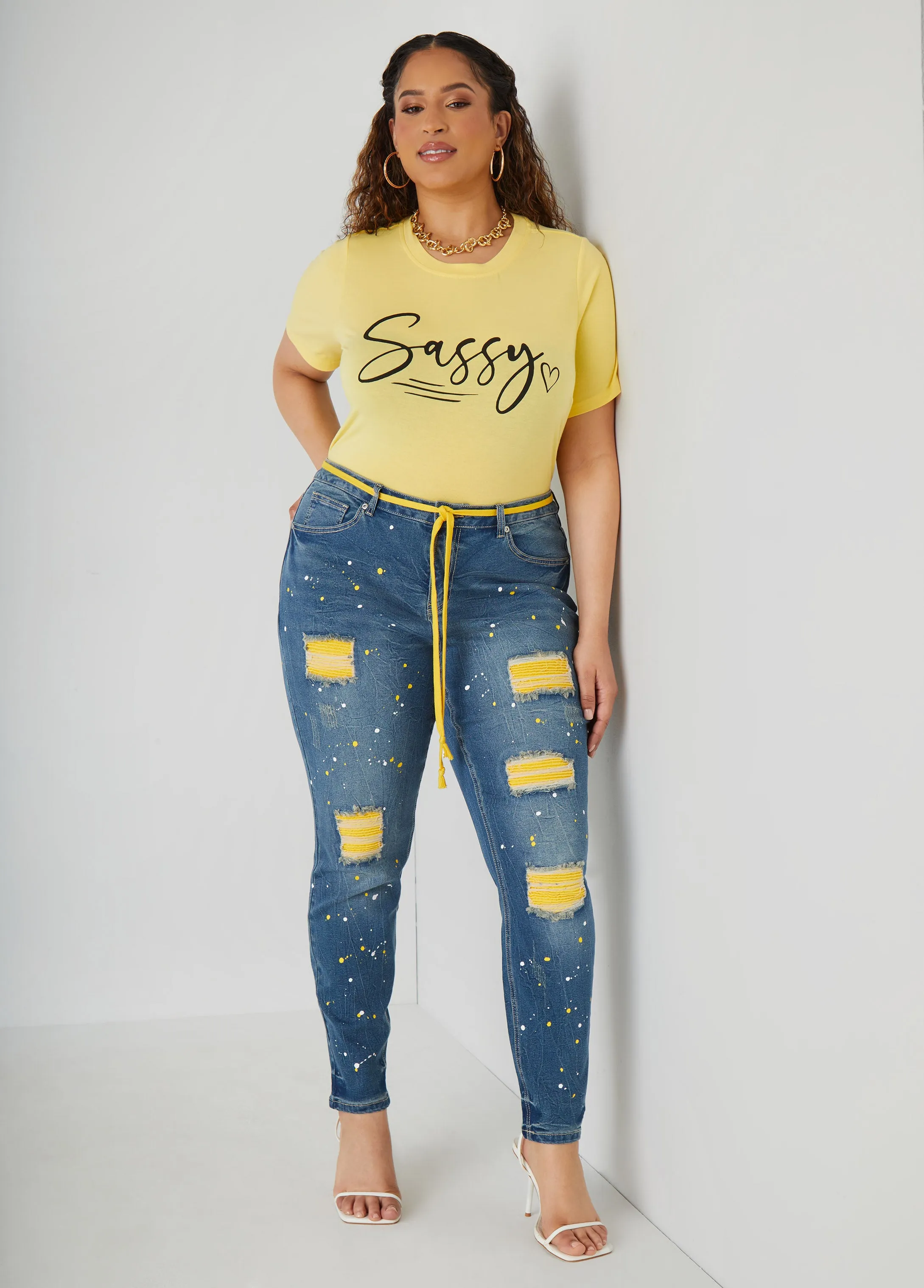 Sassy Graphic Tee sold by Ashley Stewart product image thumbnail 3