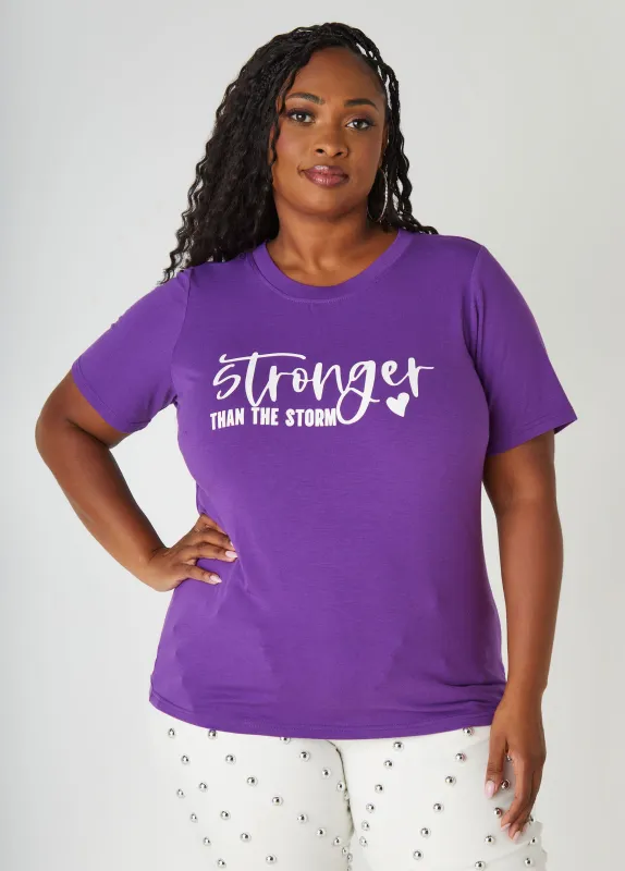 Stronger Graphic Tee sold by Ashley Stewart