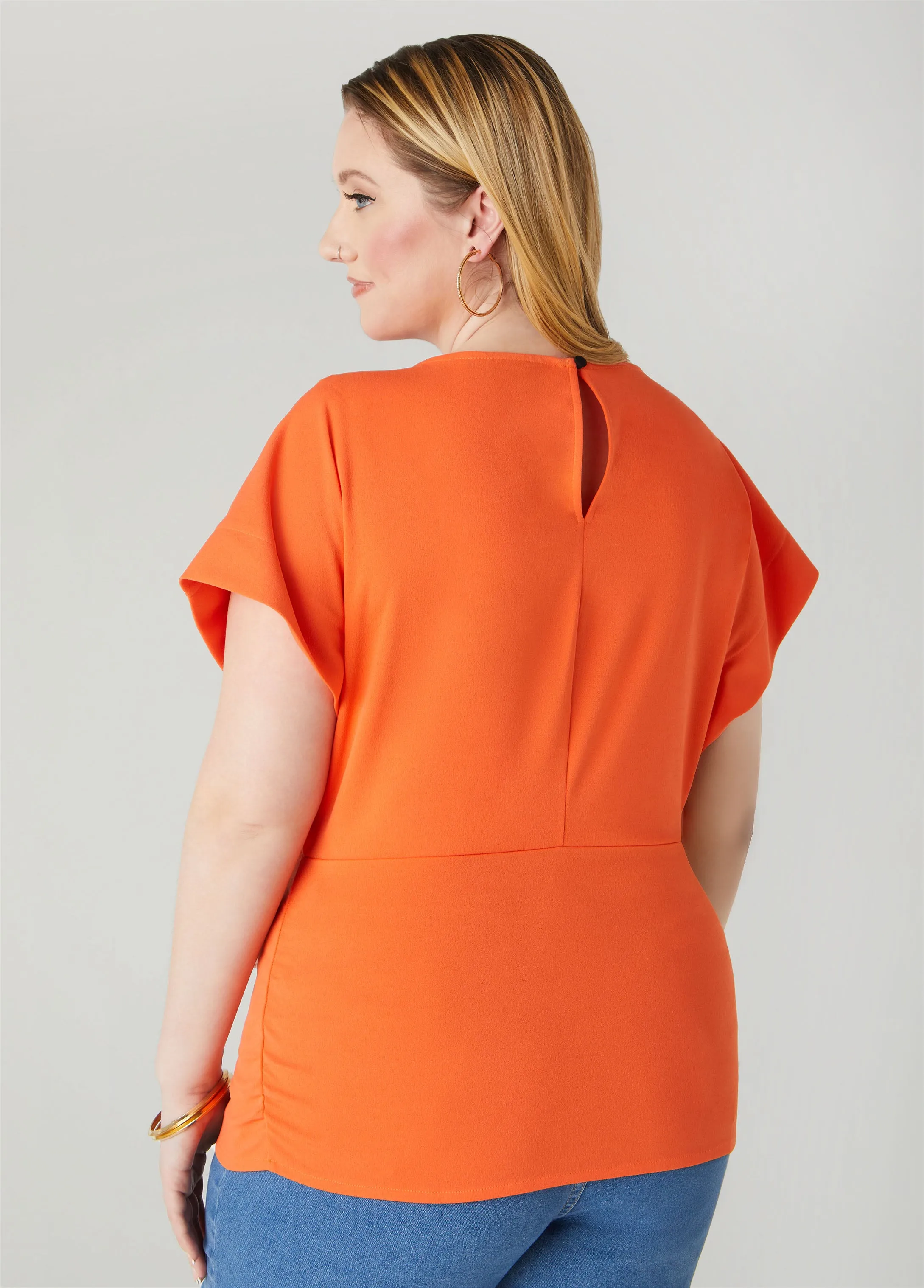 Ruched Crepe Top sold by Ashley Stewart product image thumbnail 5