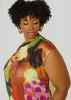 Abstract Print Mesh Top sold by Ashley Stewart