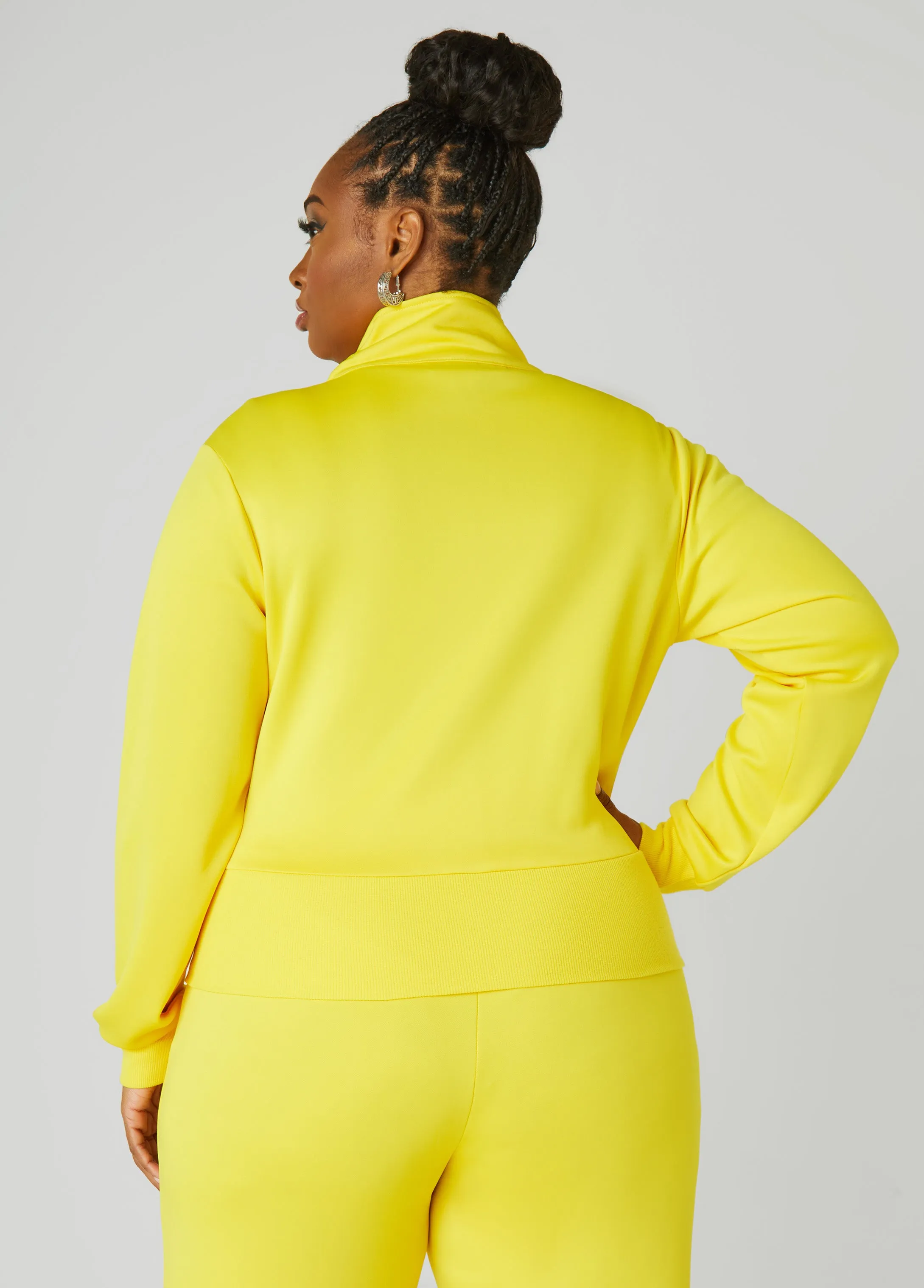 Ruffle Trimmed Track Jacket sold by Ashley Stewart product image thumbnail 2