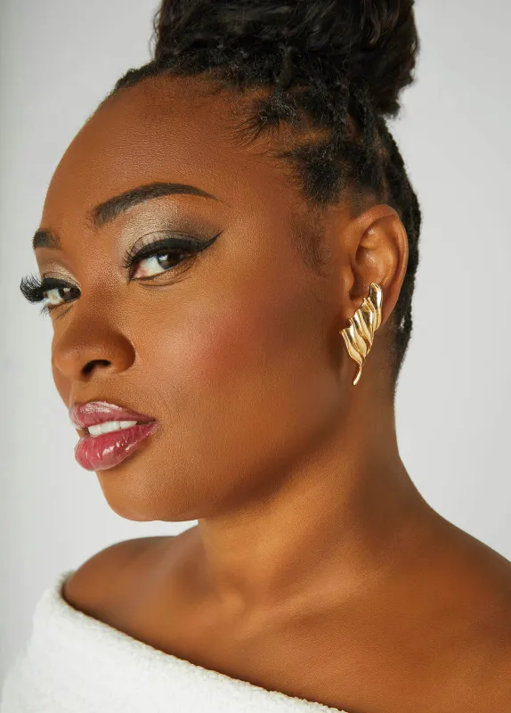 Wavy Clip On Earrings sold by Ashley Stewart