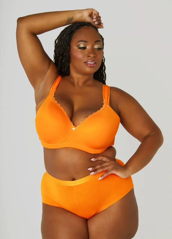 Lace Trimmed Full Coverage Butterfly Bra sold by Ashley Stewart