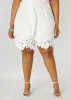 Belted Floral Lace Shorts sold by Ashley Stewart