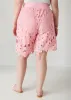 Belted Floral Lace Shorts sold by Ashley Stewart