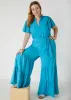Ruffled Wide Leg Jumpsuit sold by Ashley Stewart