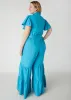 Ruffled Wide Leg Jumpsuit sold by Ashley Stewart