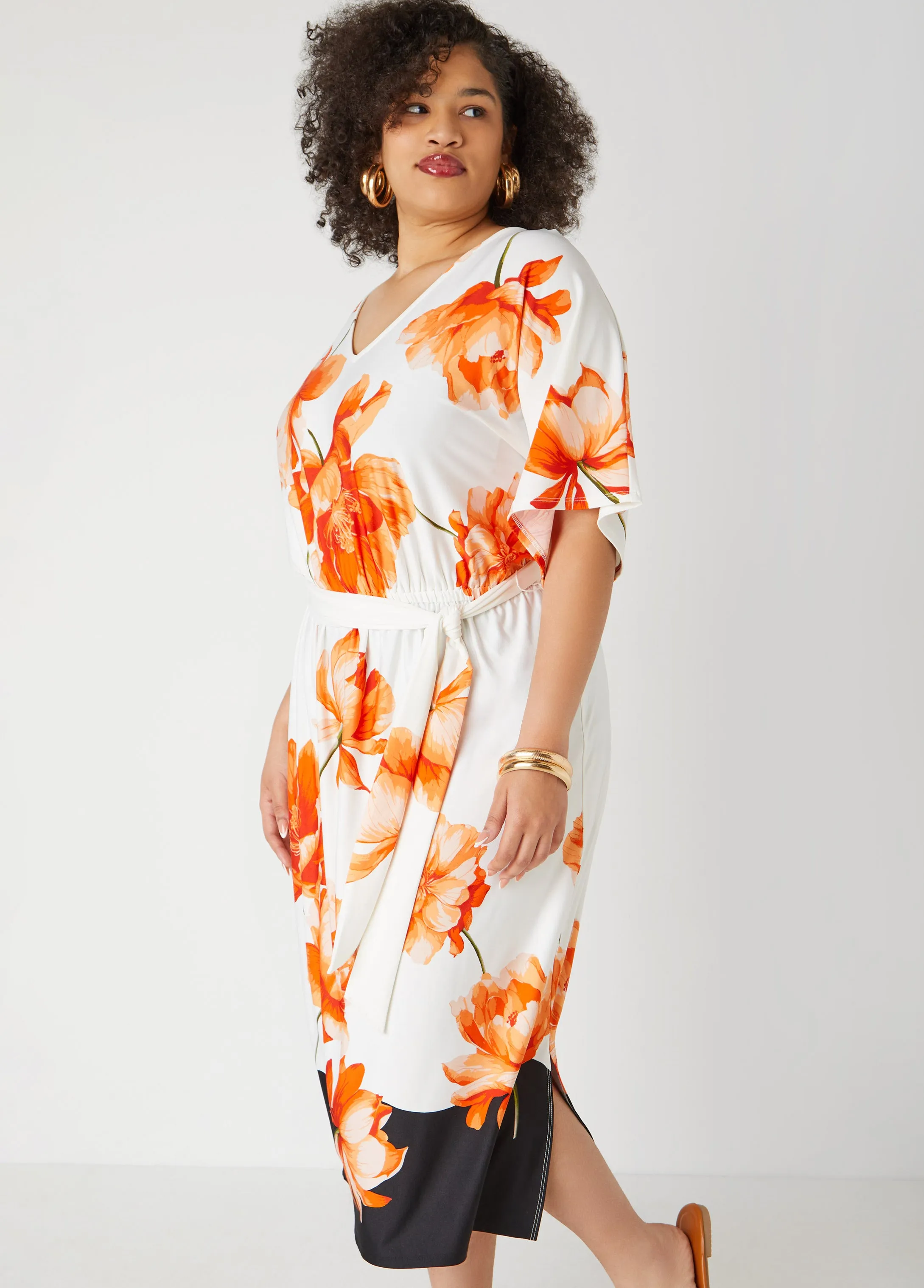 Floral Print Midaxi Dress sold by Ashley Stewart product image thumbnail 3