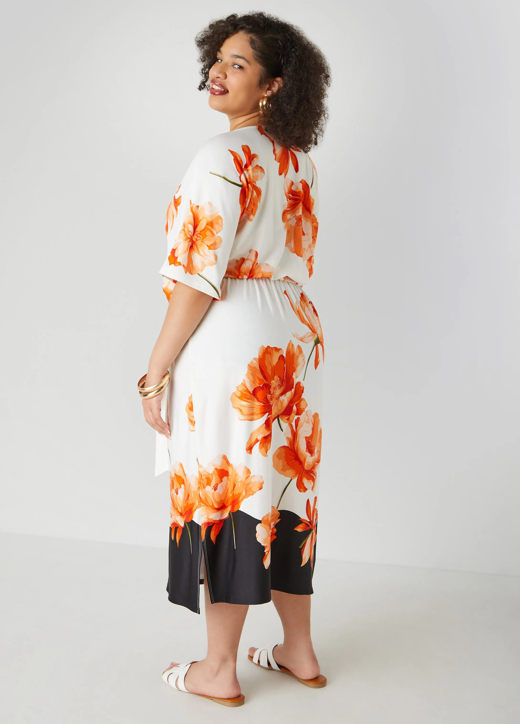 Floral Print Midaxi Dress sold by Ashley Stewart product image thumbnail 2