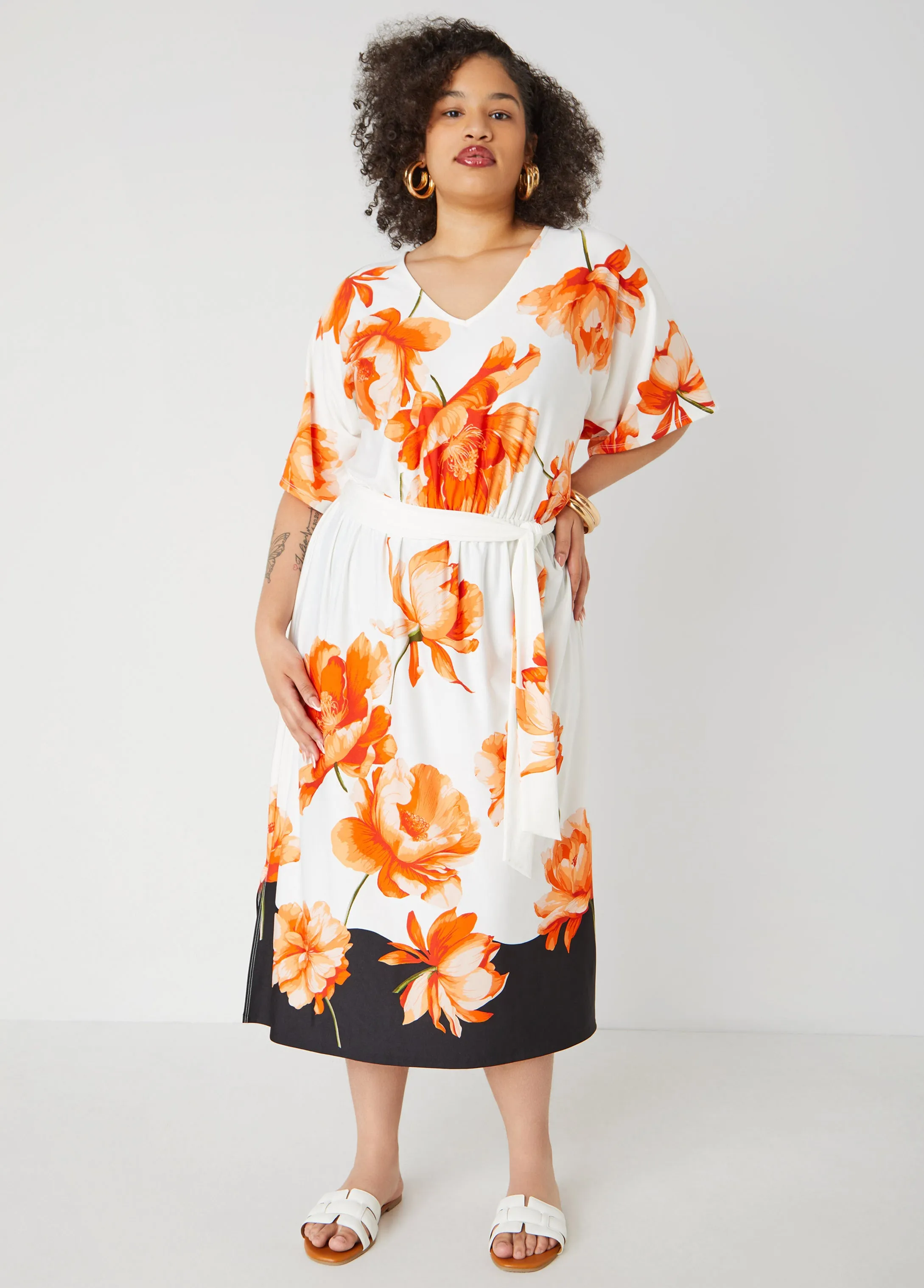 Floral Print Midaxi Dress sold by Ashley Stewart