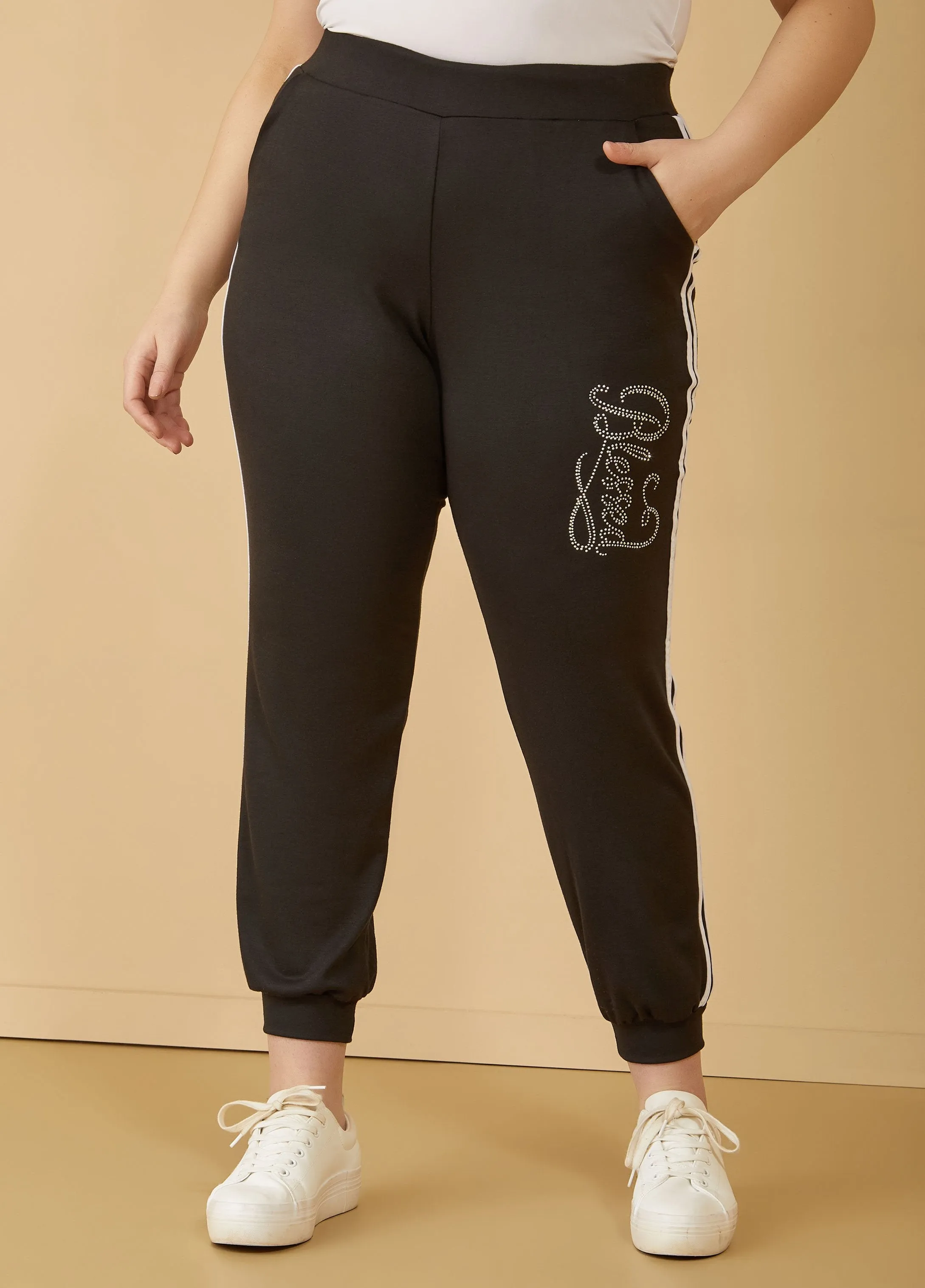 Blessed Crystal Joggers sold by Ashley Stewart product image thumbnail 4