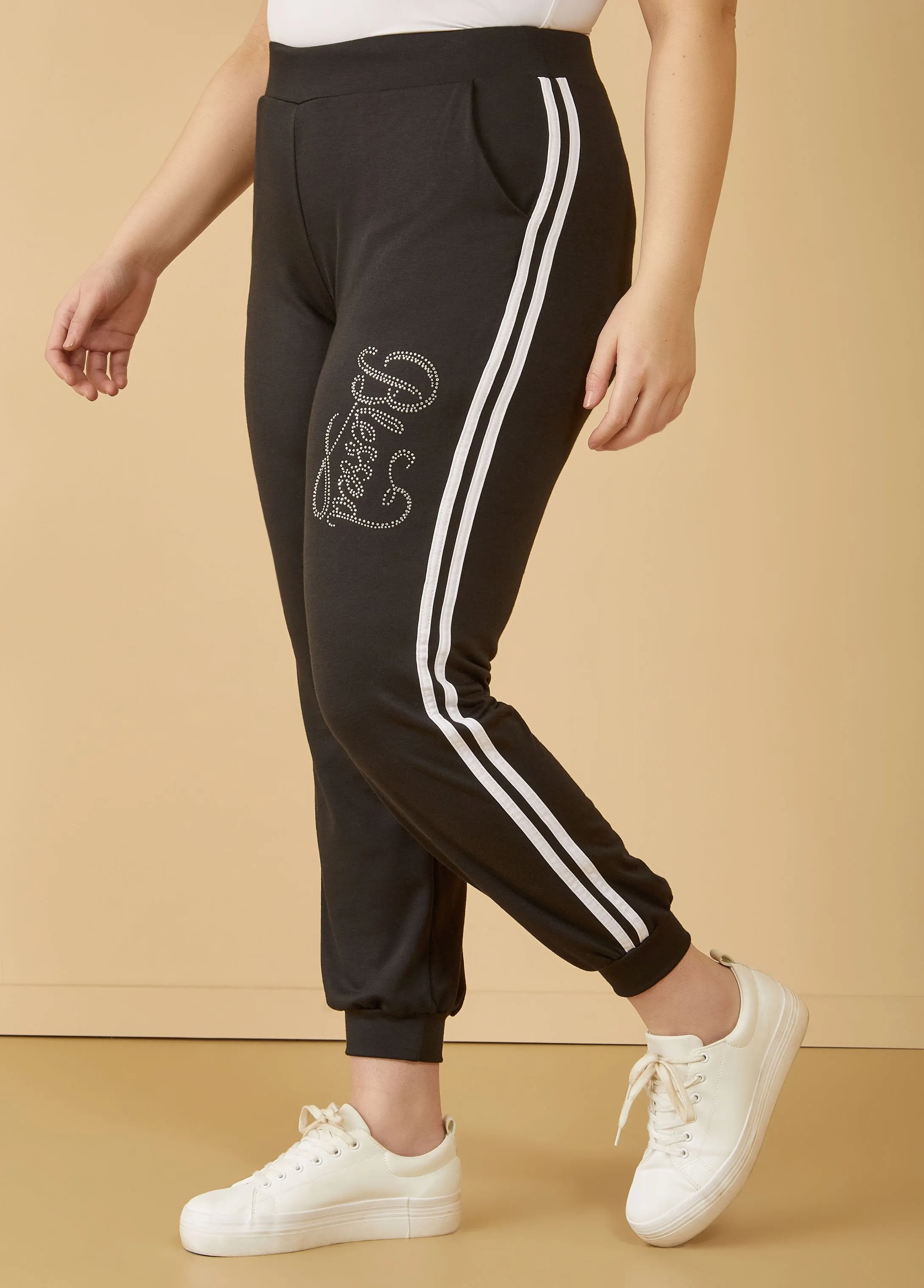 Blessed Crystal Joggers sold by Ashley Stewart product image thumbnail 3
