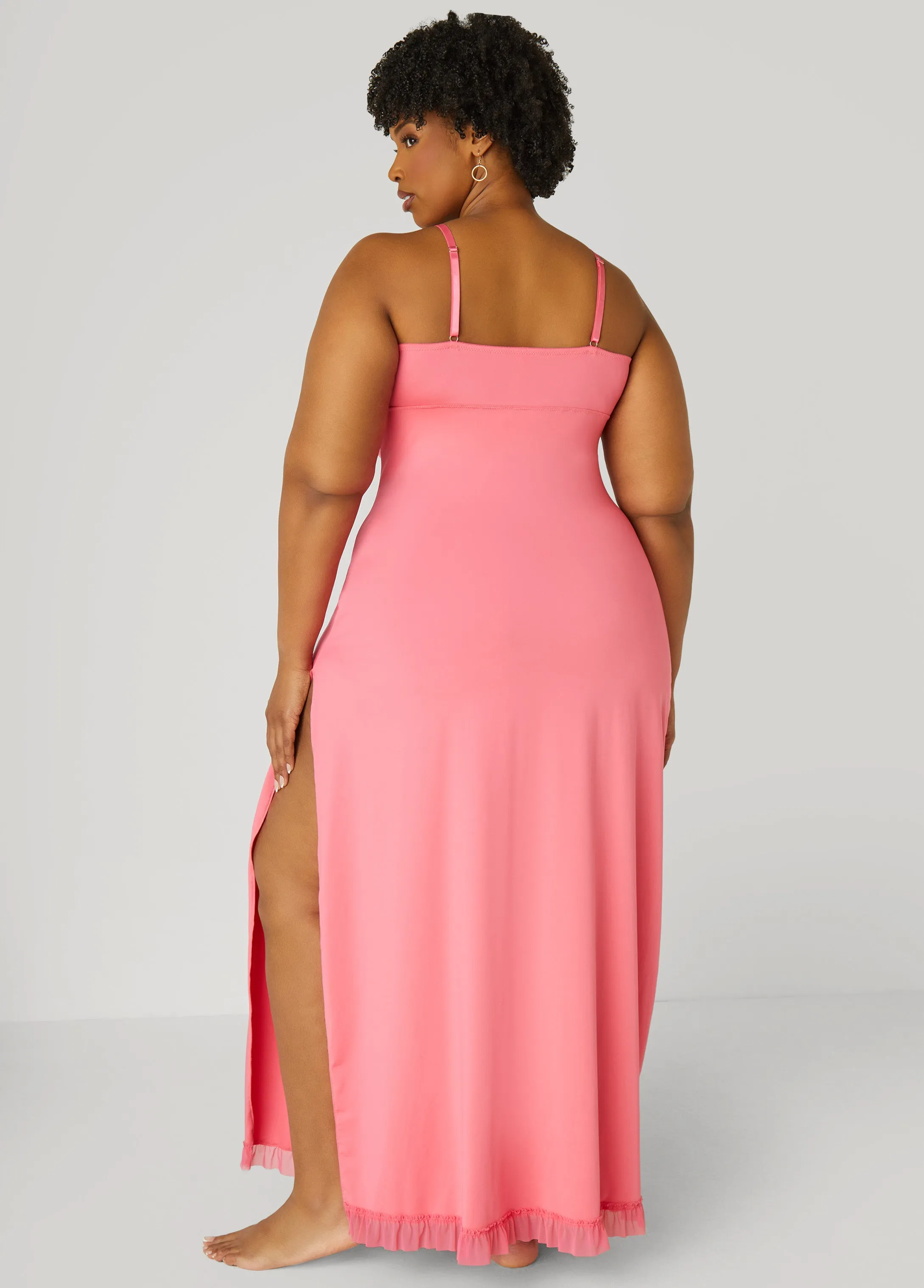 Lace And Mesh Trimmed Nightgown sold by Ashley Stewart product image thumbnail 2