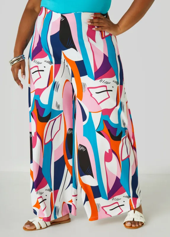 Abstract Print Palazzo Pants sold by Ashley Stewart
