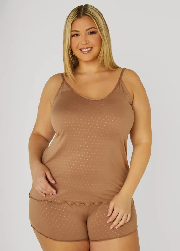 Love To Sleep Dotted PJ Shorts Set sold by Ashley Stewart