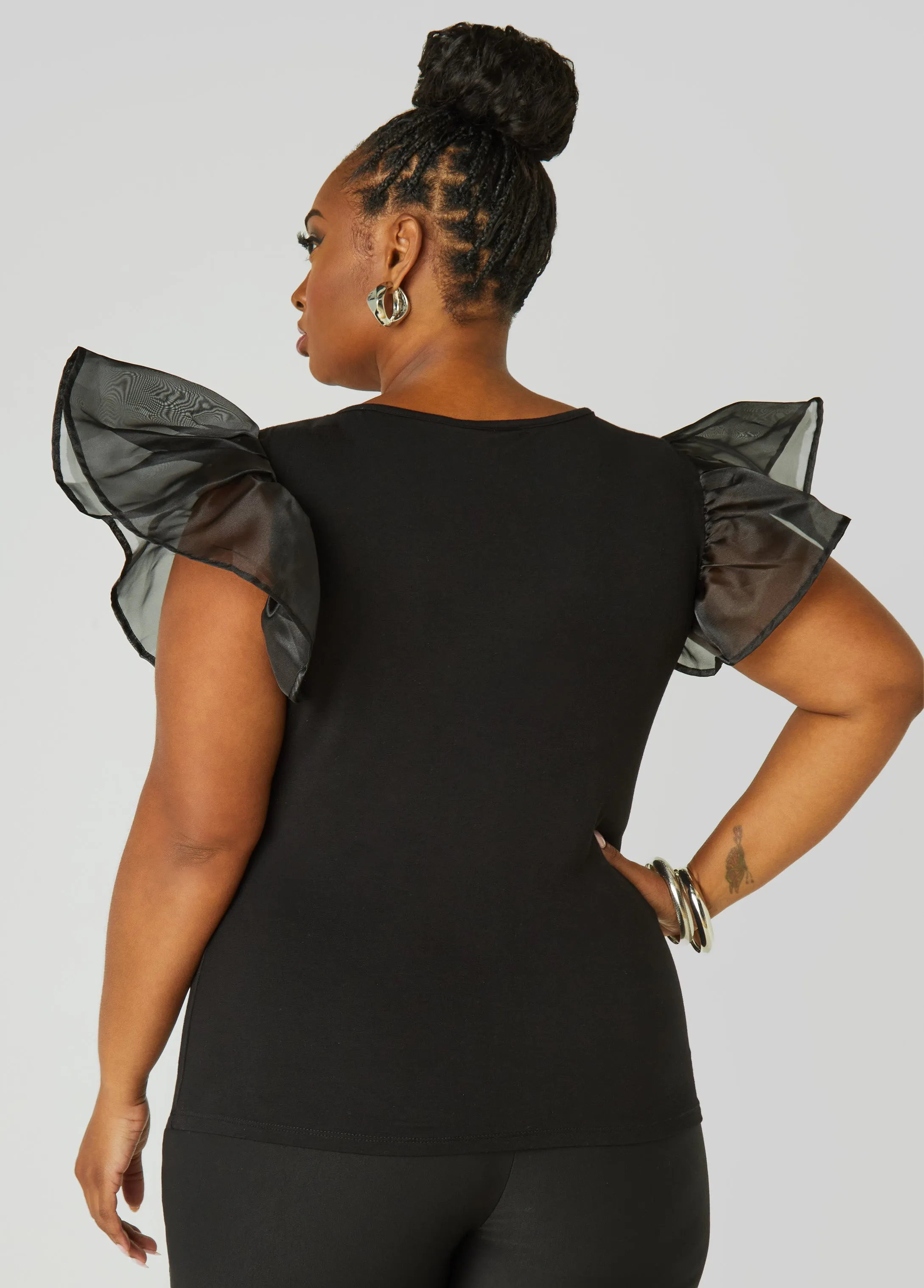 Very Mindful Embellished Tee sold by Ashley Stewart product image thumbnail 2