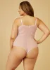 Crisscross Lace And Mesh Bodysuit sold by Ashley Stewart