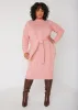Belted Cable Knit Sweater Dress sold by Ashley Stewart