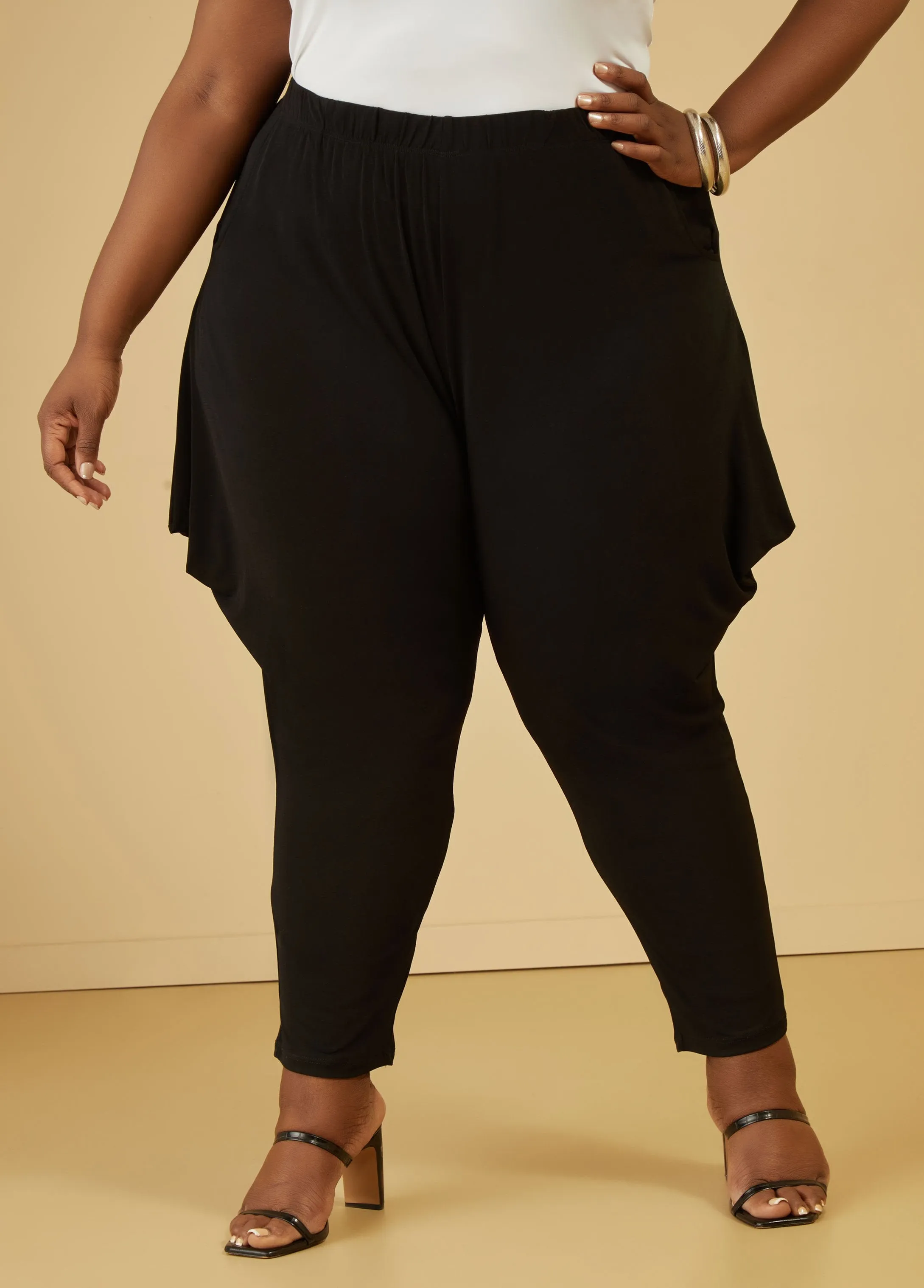 Stretch Knit Harem Pants sold by Ashley Stewart product image thumbnail 3