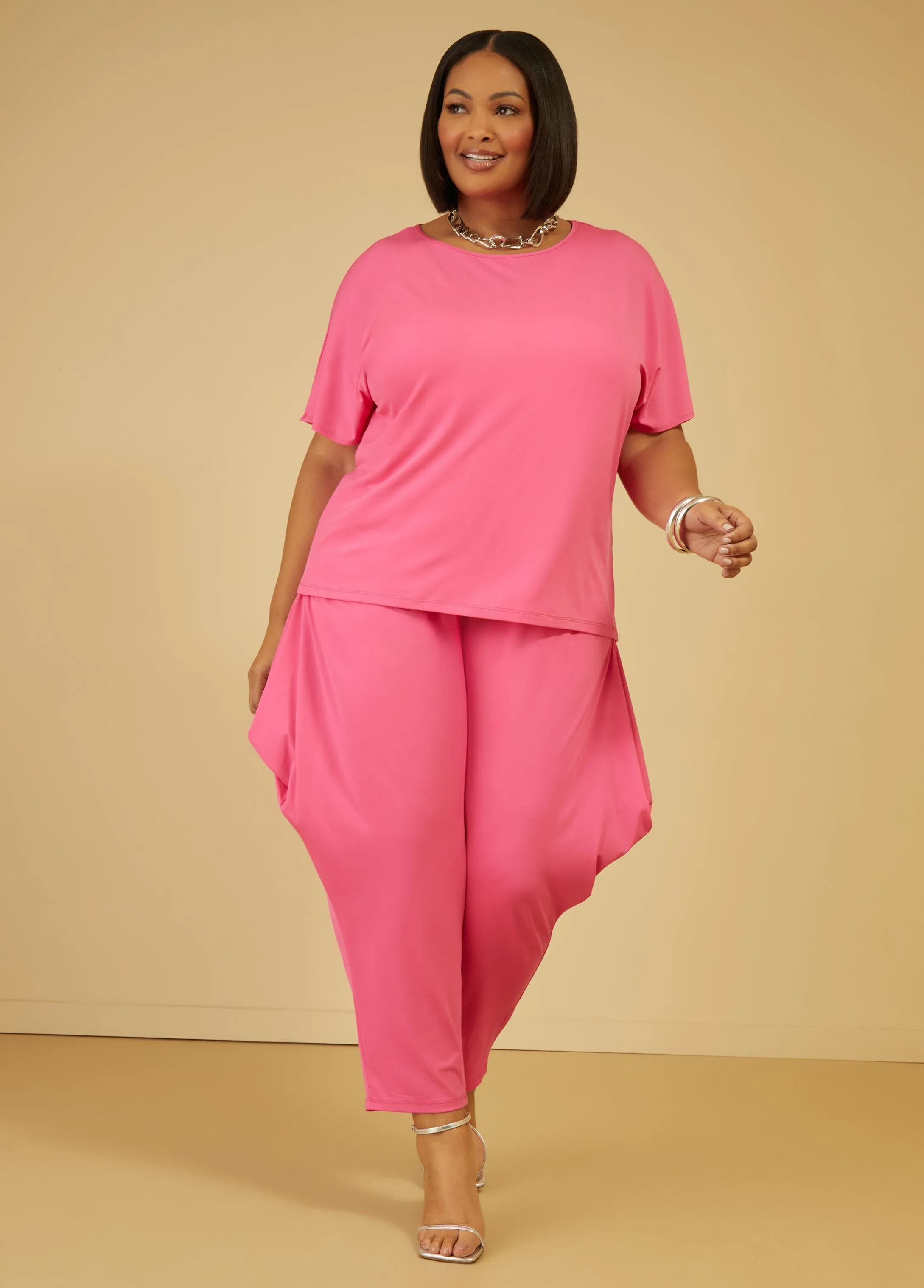 Stretch Knit Harem Pants sold by Ashley Stewart product image thumbnail 4