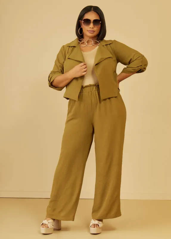 Gathered Straight Leg Pants sold by Ashley Stewart