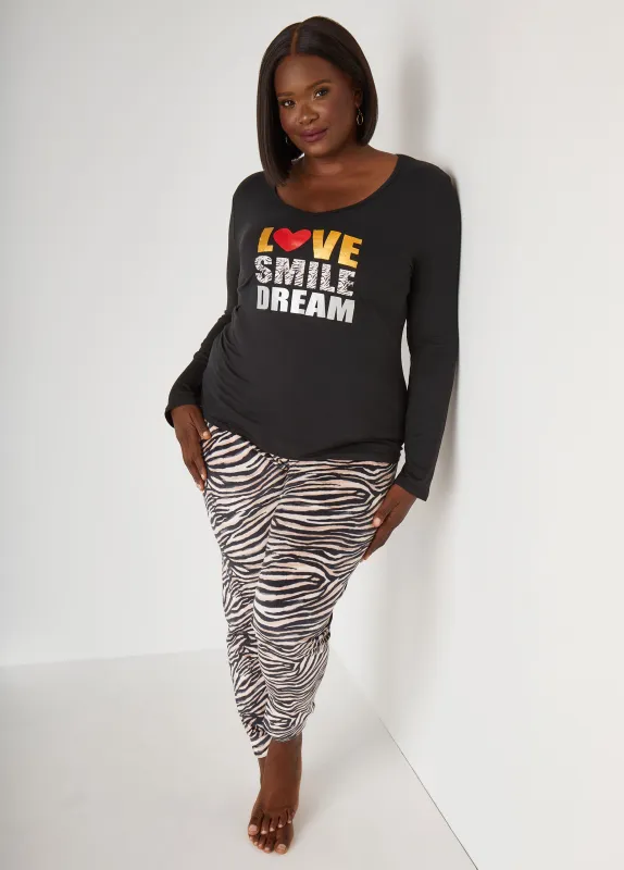 Love To Sleep Dream Pajama Set sold by Ashley Stewart