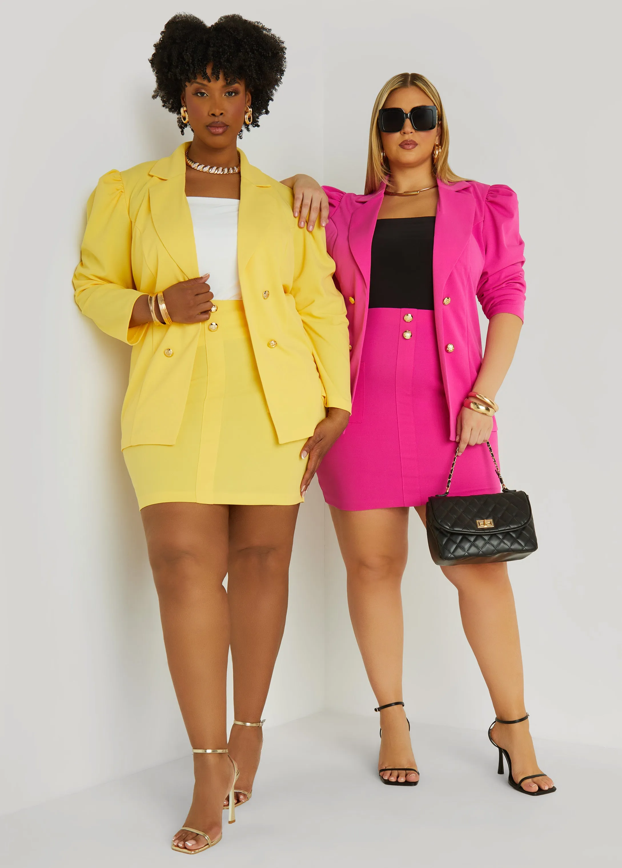 Button Front Crepe Blazer sold by Ashley Stewart product image thumbnail 5