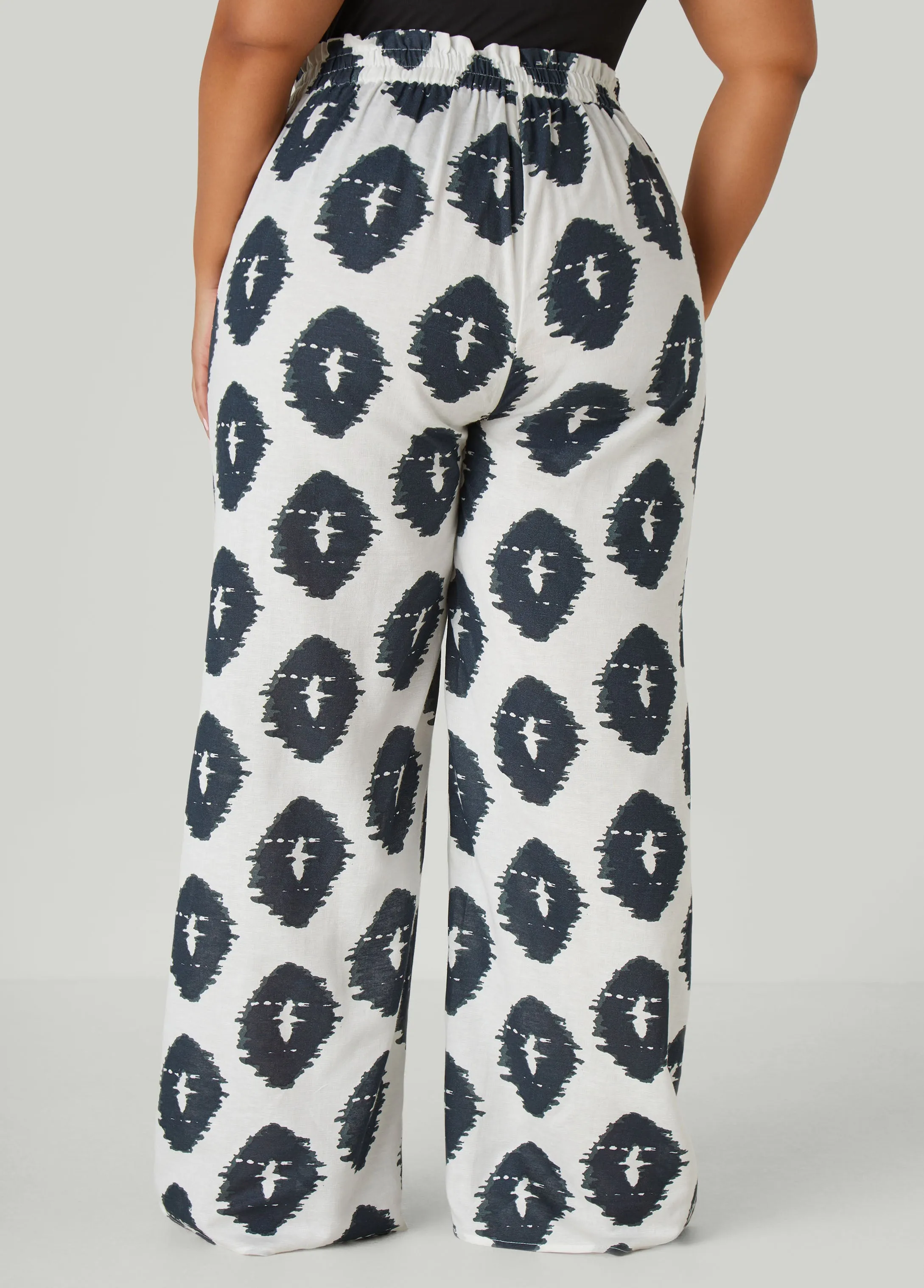 Ikat Print Wide Leg Pants sold by Ashley Stewart product image thumbnail 2