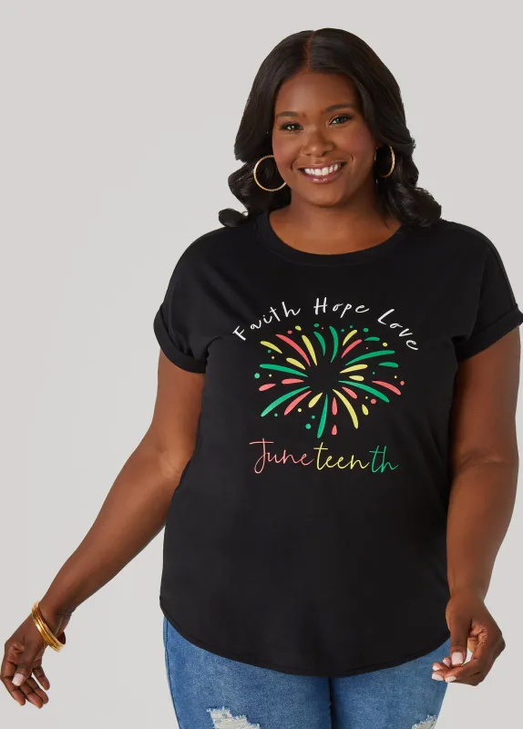 Juneteenth Faith Graphic Tee sold by Ashley Stewart