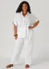 Textured Cotton Gauze Pants sold by Ashley Stewart