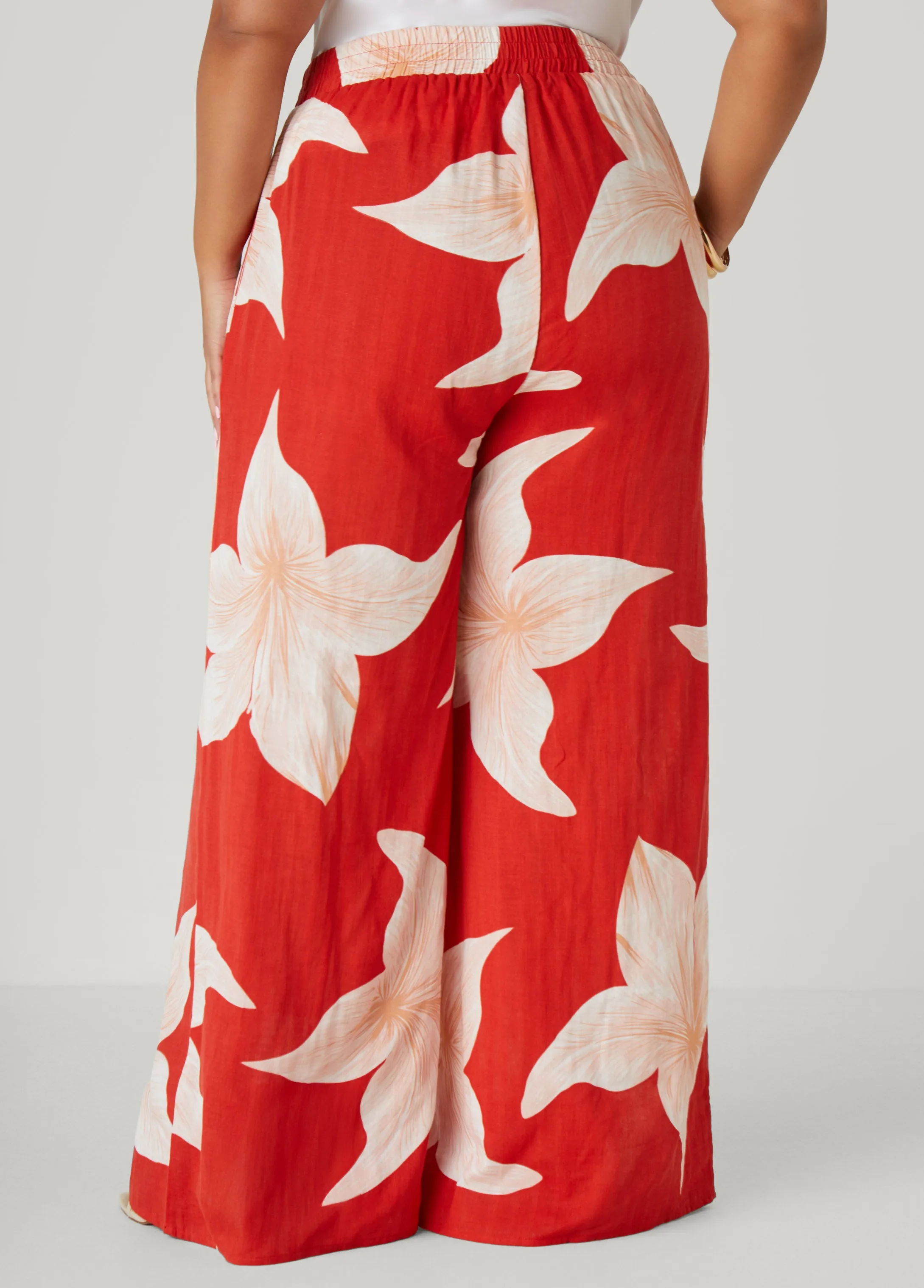 Floral Print Cotton Gauze Pants sold by Ashley Stewart product image thumbnail 2