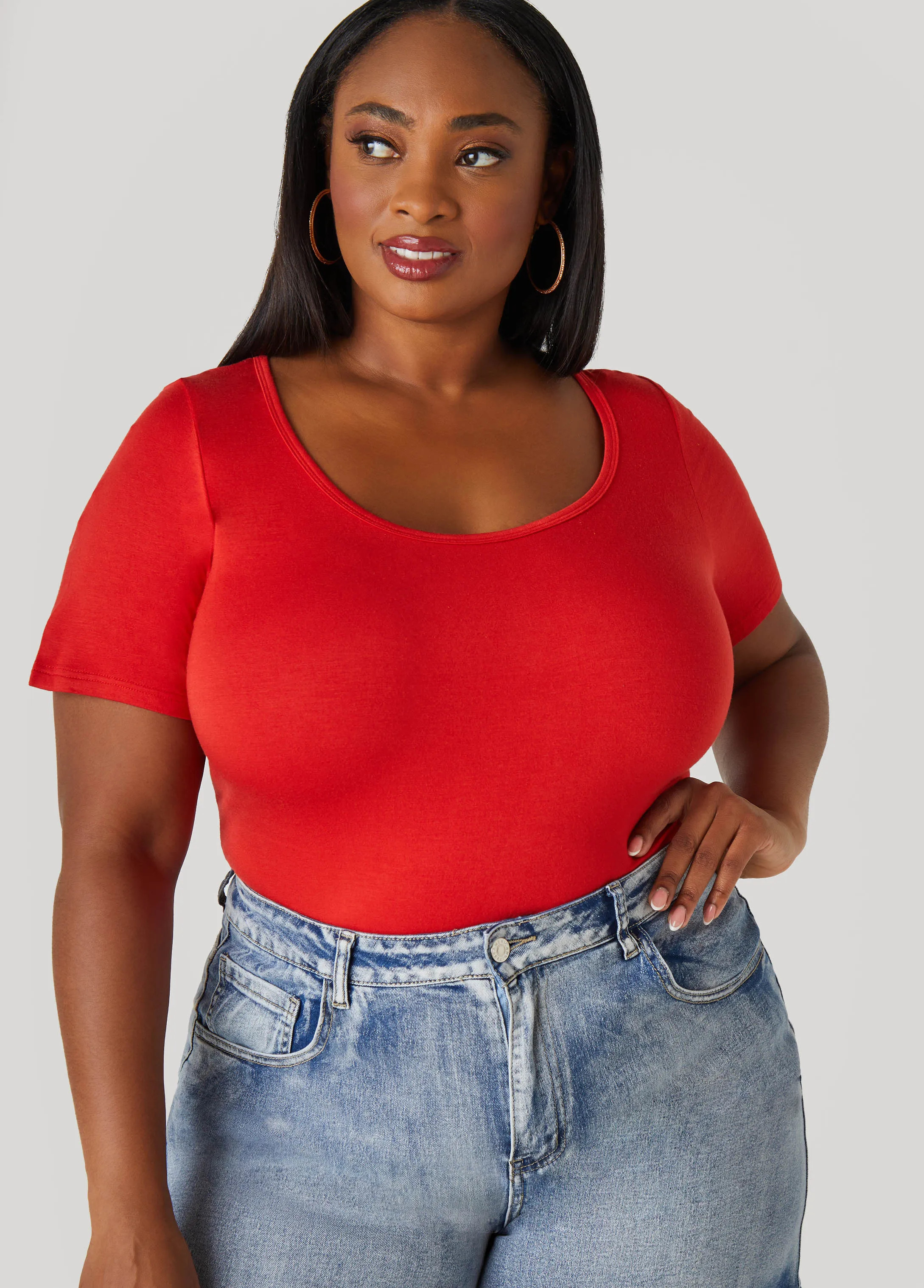 The Basic Tee sold by Ashley Stewart product image thumbnail 5