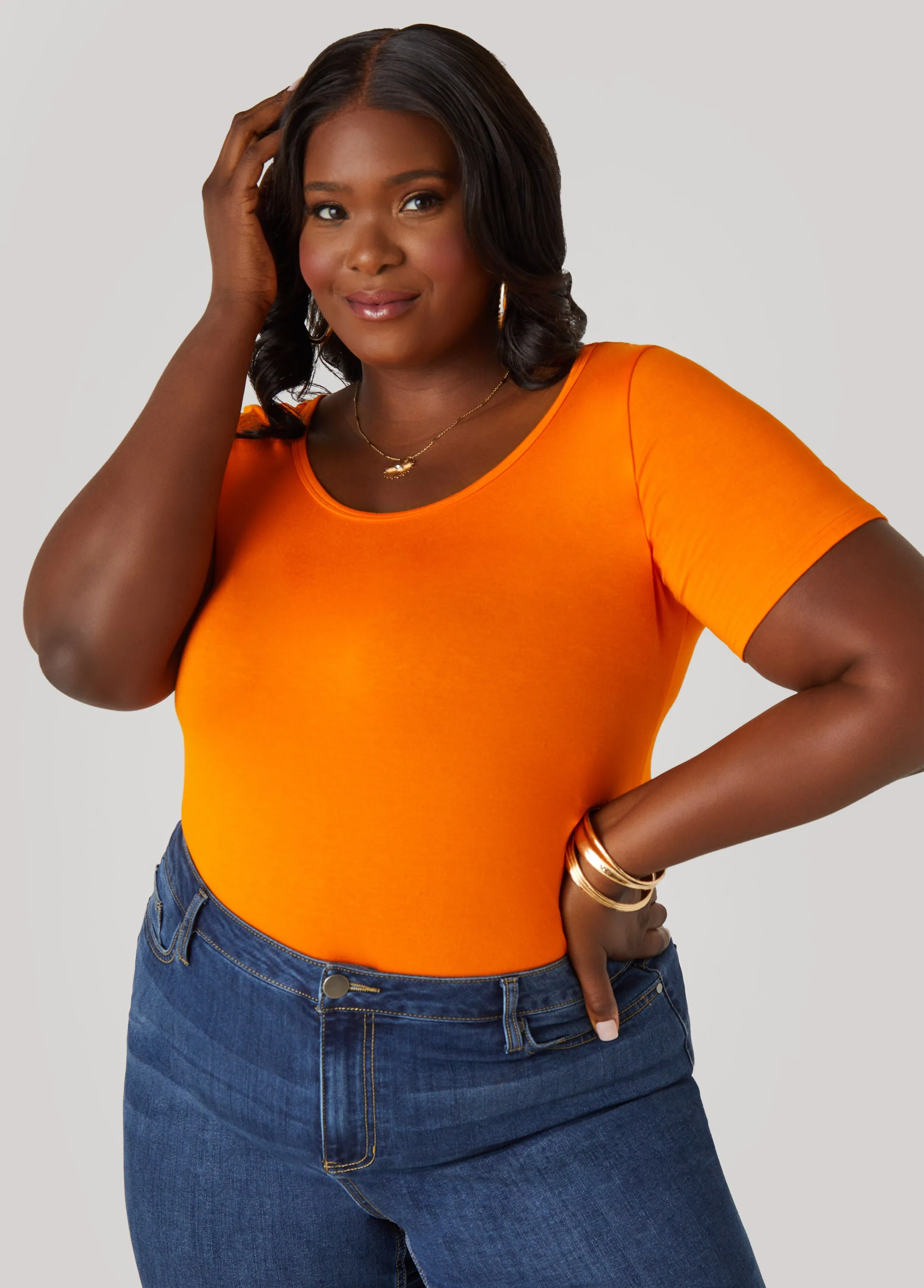 The Basic Tee sold by Ashley Stewart