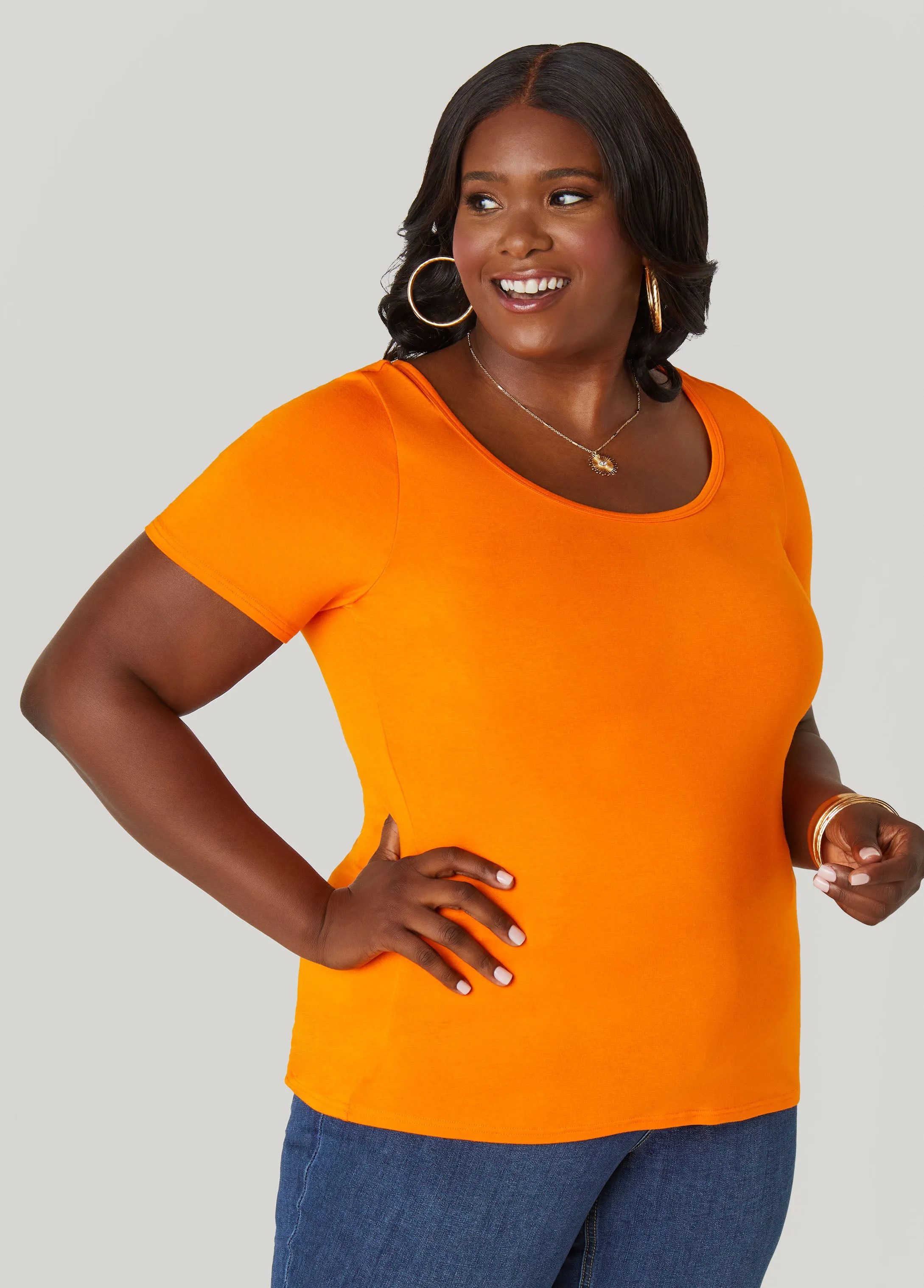 The Basic Tee sold by Ashley Stewart product image thumbnail 4