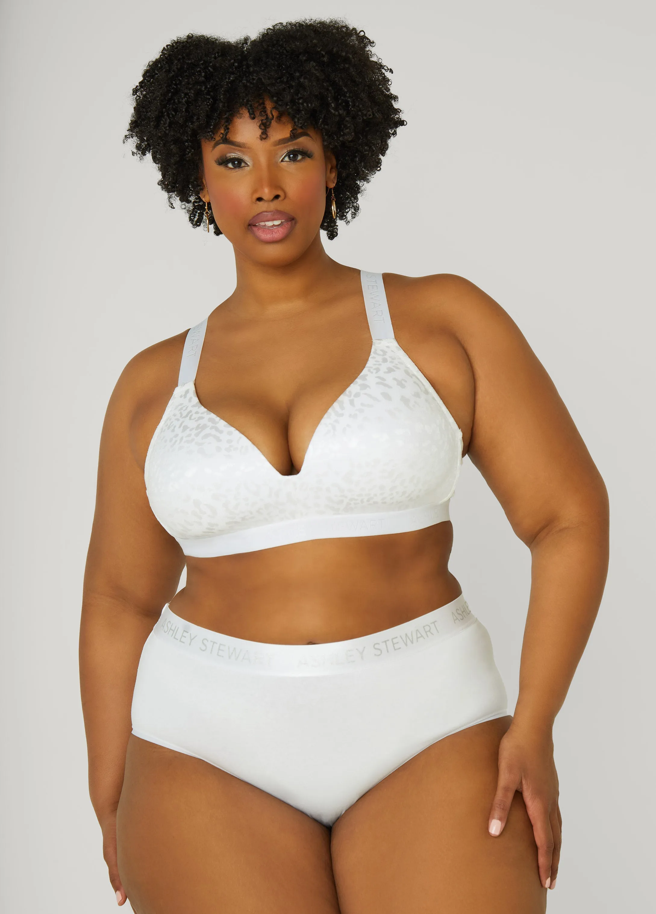 Wireless Leopard Jacquard Bra sold by Ashley Stewart product image thumbnail 3